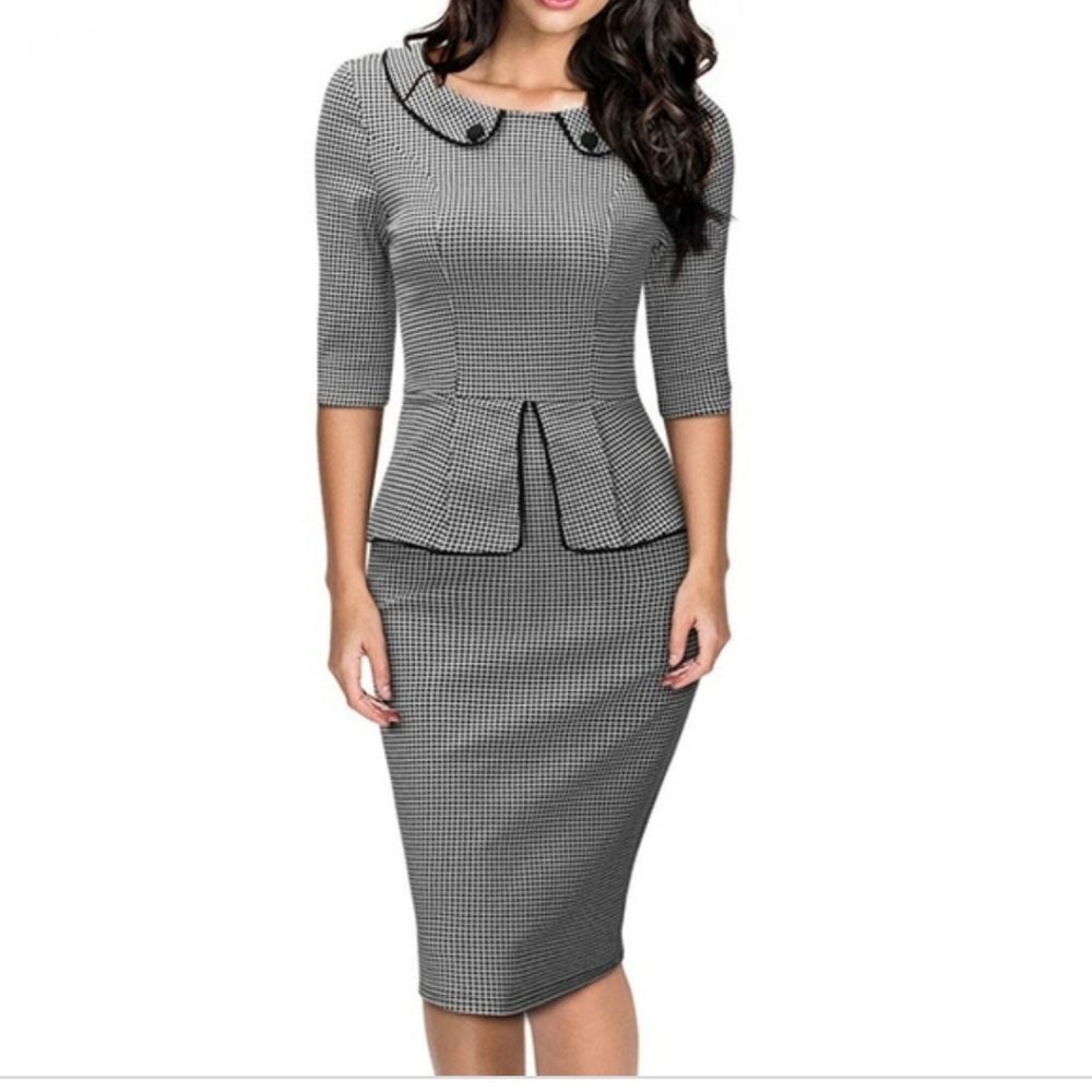 Miusol houndstooth dress